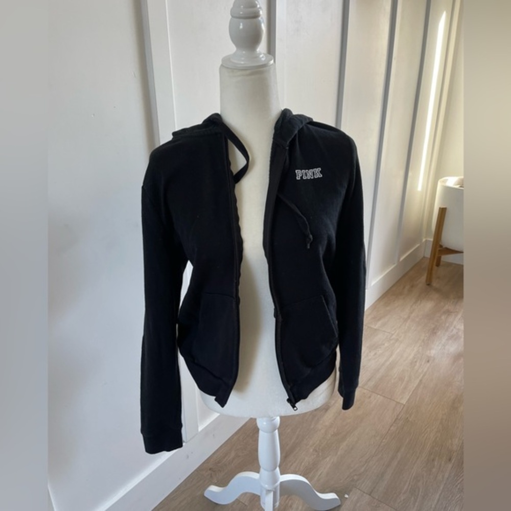 Women’s black zip up